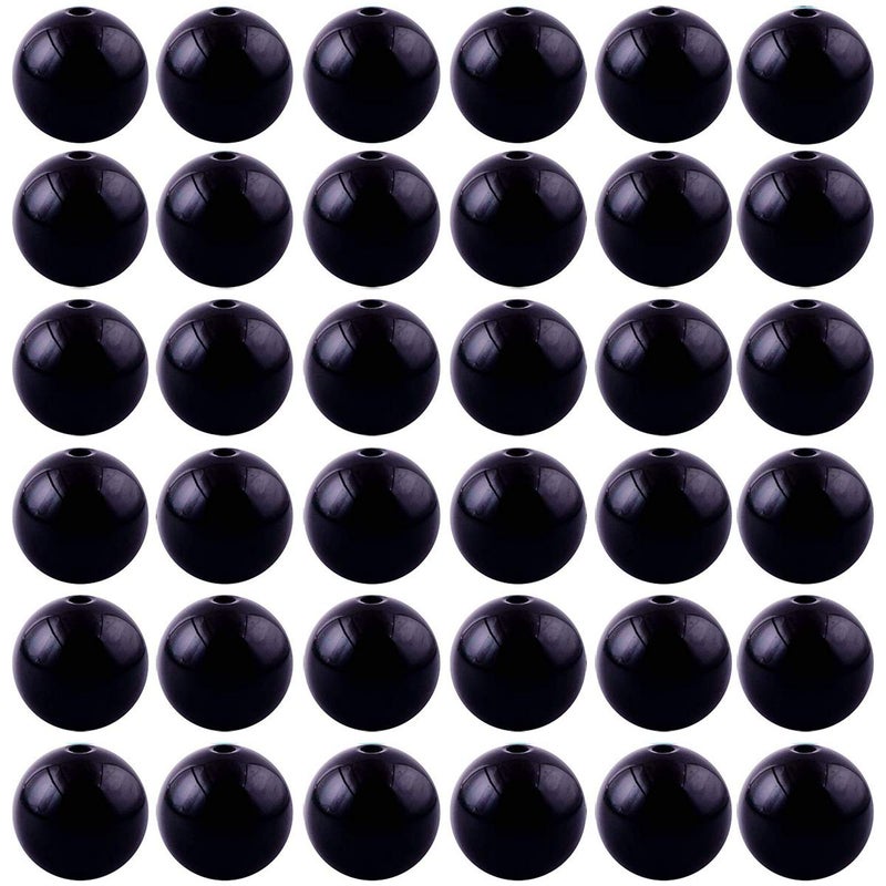 Cmidy Natural Stone Beads 100pcs 10mm Black Obsidian Round Genuine Real Stone Beading Loose Gemstone Hole Size 1mm DIY Charm Smooth Beads for Bracelet Necklae Earrings Jewelry Making (Black Obsidian, 10mm) - Image 1